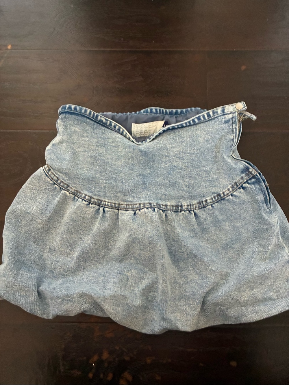 T.J.Maxx Light Blue Denim Bubble Skirt